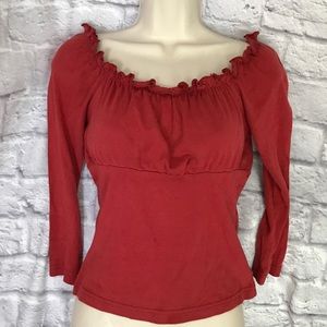 Y2K Vintage Milkmaid Top Spiegel Sz S